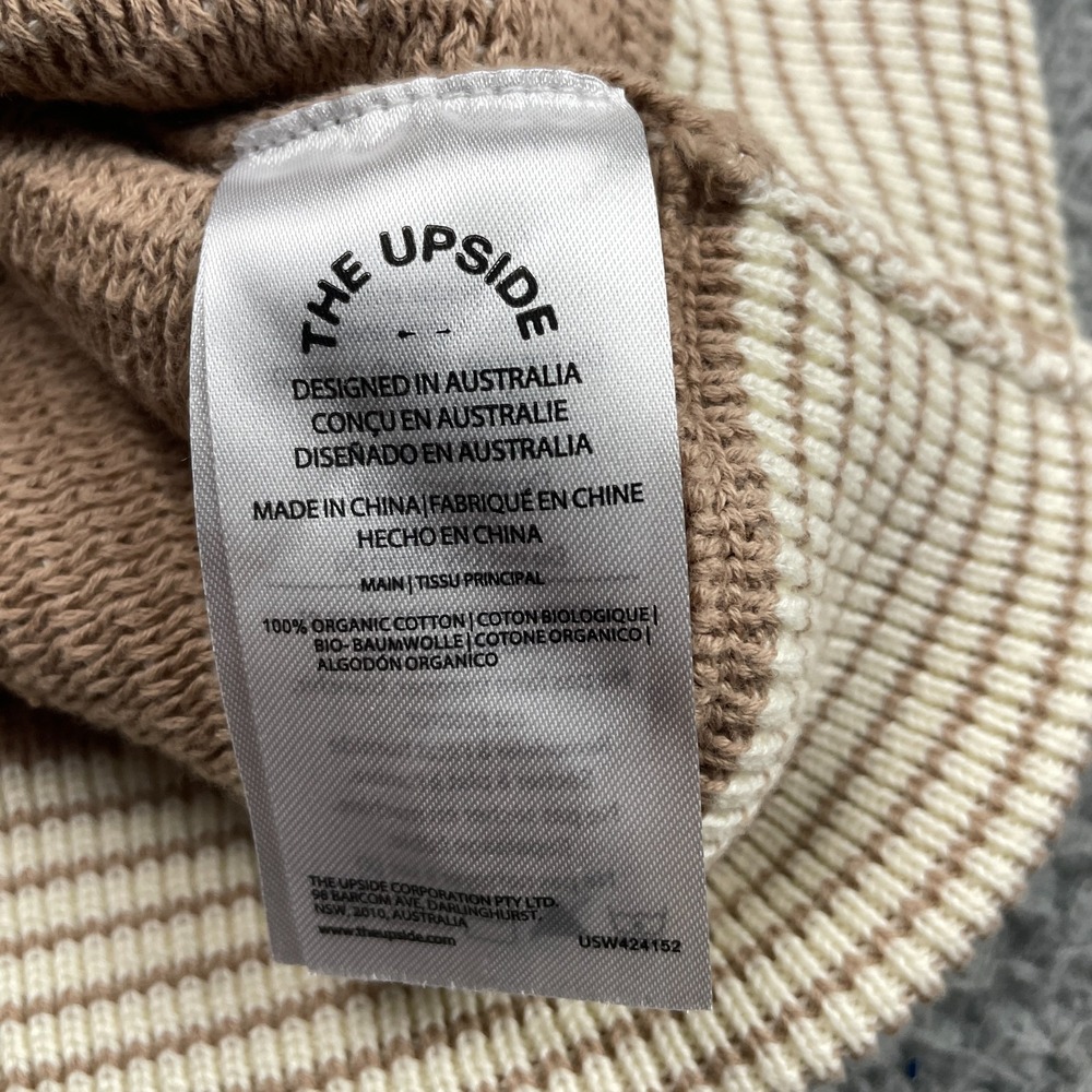 The Upside Alana Knitted Sweater Womens XS Chai Oversized Deep V Ribbed EUC - Picture 5 of 8